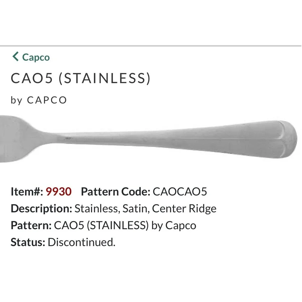 Capco CAO5 Stainless Steel Forks Set of 3 Japan Satin Center Ridge 7.5 Inch